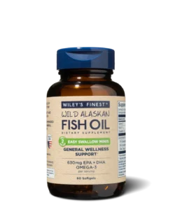 Wiley's Finest Easy Swallow Minis, 60 Softgel-Kapseln mit Omega-3 EPA und DHA aus wildem Alaska-Fisch.