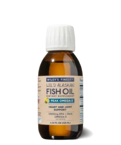 Wiley's Finest Peak Omega-3, omega-3 liquido da 125 ml da pesce selvaggio dell'Alaska.