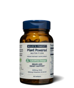 Wiley's Finest CatchFree Omega-3, 60 Softgel-Kapseln mit pflanzlichem DHA aus Algen sowie den Vitaminen K2 und D3.