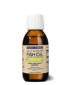 Flasche Wiley's Finest Summit DHA, flüssiges Omega-3 mit 125 ml.
